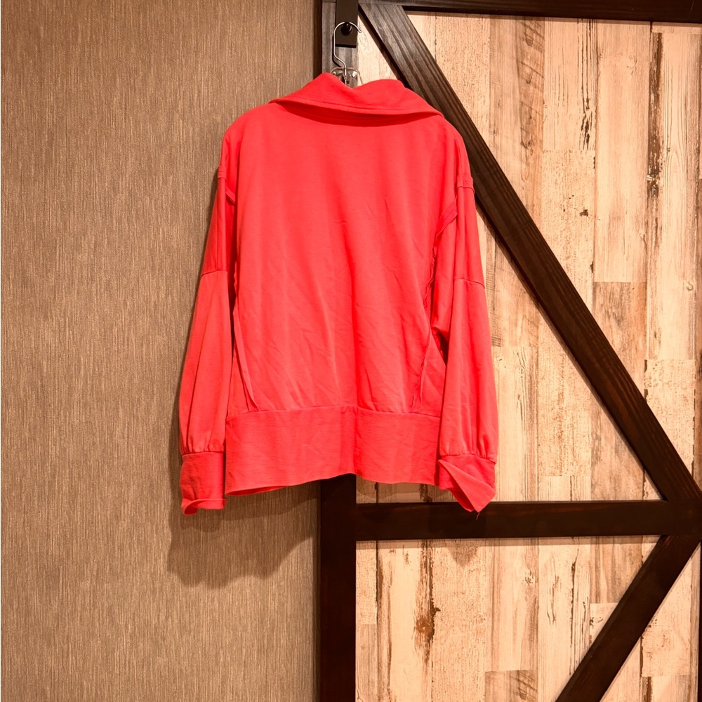 Pink Button-Up Pullover - Picture 2 of 2
